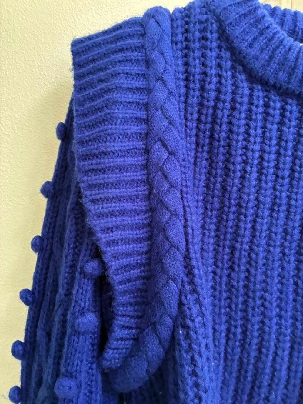 FARM Rio Cobalt Blue Braided Sweater - Picture 5 of 11